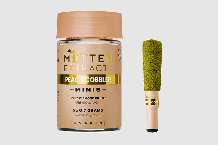 Mitten Extracts | Peach Cobbler Infused Pre-Roll Pack | 5x0.7g | 3.5g by Mitten Extracts
