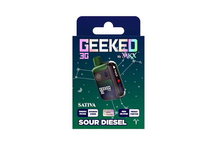 Geeked | Sour Diesel Disposable Vape | 3g by MKX