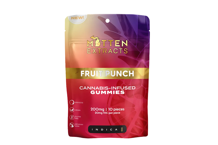 Mitten Extracts | Fruit Punch Gummies | 10x20mg | 200mg by Mitten Extracts