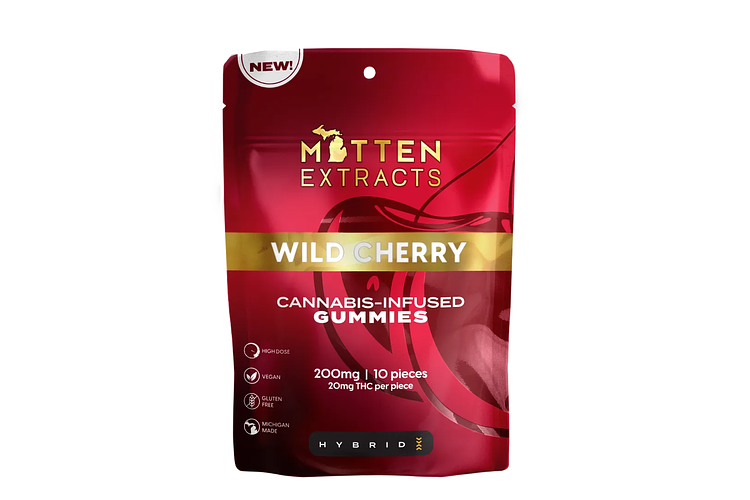 Mitten Extracts | Wild Cherry Gummies | 10x20mg | 200mg by Mitten Extracts