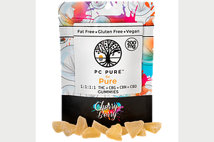 Cherry Berry Gummies | 1:1:1:1 THC:CBG:CBN:CBD | 200mg by PC Pure