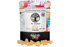 Cherry Berry Gummies | 1:1:1:1 THC:CBG:CBN:CBD | 200mg by PC Pure