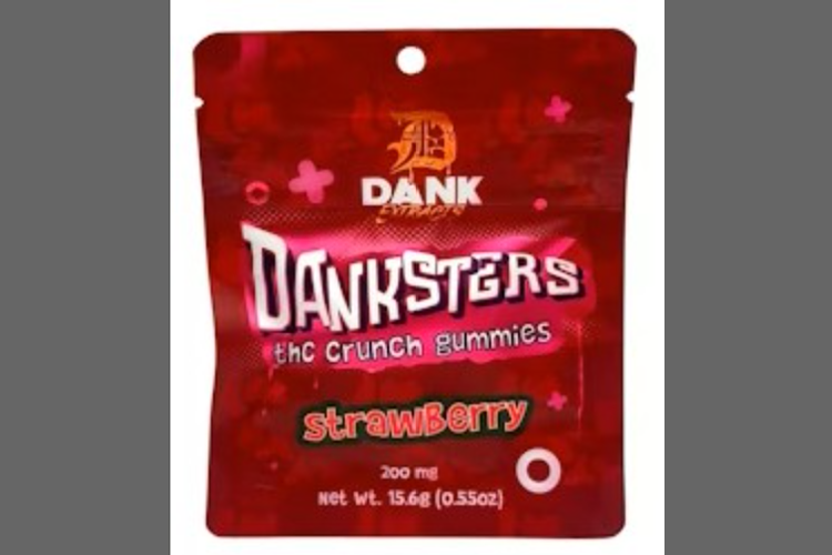 Danksters Strawberry Crunch Gummies | 4x50mg | 200mg by Dank Extracts