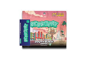 South Beach Sativa Prepackaged Infused Ground Flower | 14g by Scumbagz