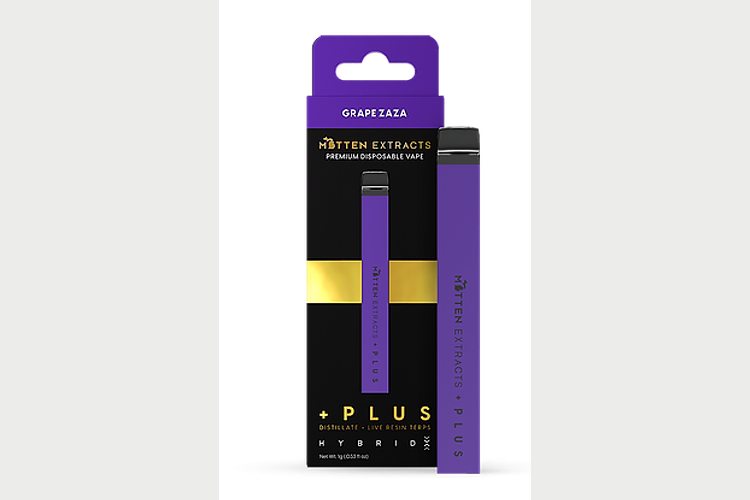 Grape Zaza Disposable Vape | 1g by Mitten Extracts