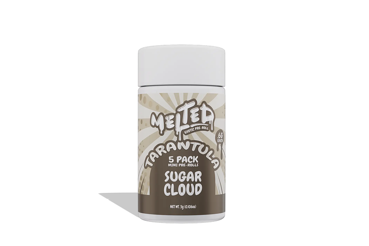 Melted | Sugar Cloud Tarantula Infused Pre-Roll Pack | 5x0.6g | 3g by Melted