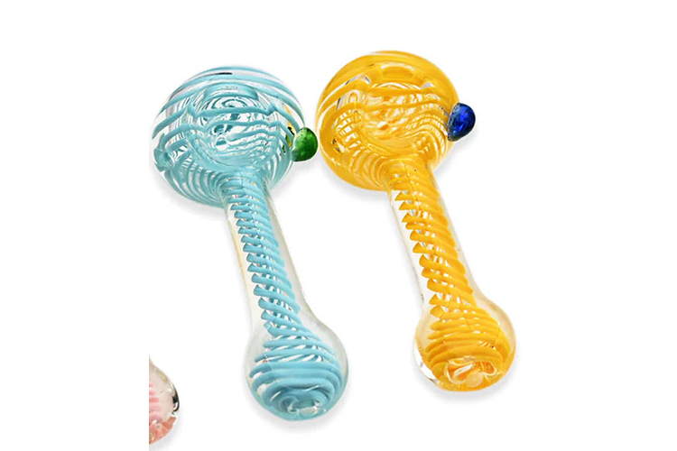 Hand Pipe | Glass Color Ciril 4" | Assorted by 