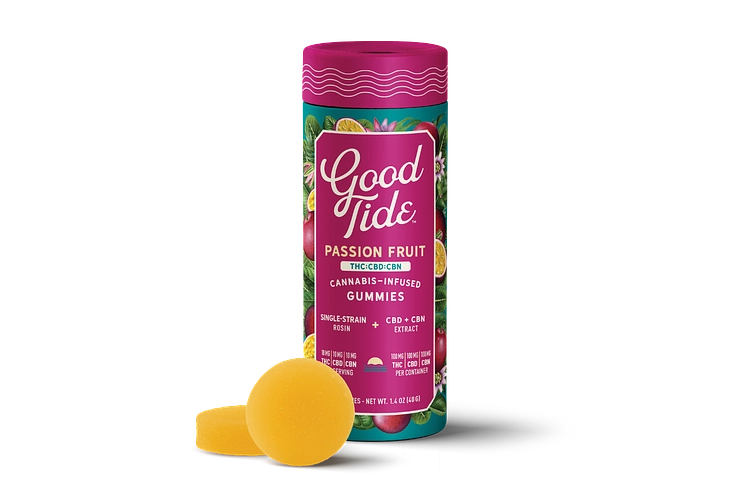 Good Tide | Passion Fruit Gummies | 2:1:1 THC:CBD:CBN | 200mg by Good Tide