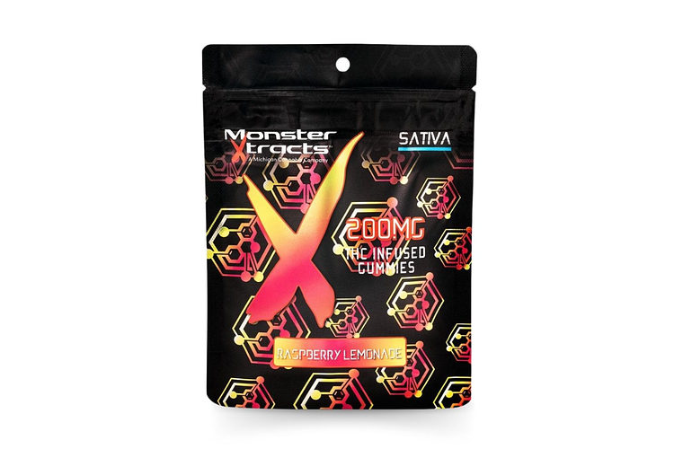 Monster X | Raspberry Lemonade Gummies | 10x20mg | 200mg by Monster Xtracts