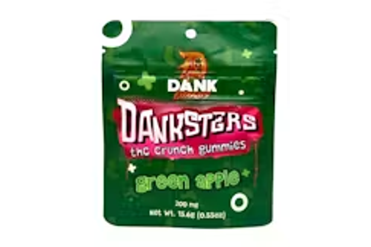 DANK EXTRACTS GREEN APPLE DANKSTERS CRUNCH GUMMIES 200MG by Dank Extracts