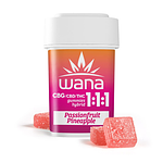 Wana | Passionfruit Pineapple Gummies | 1:1:1 CBG:CBD:THC | 100mg by Wana