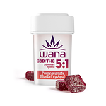 Wana | Pomegranate Blueberry Acai Gummies | 5:1 CBD:THC  | 100mg by Wana