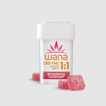 Wana | Strawberry Lemonade Gummies | 1:1 CBD:THC | 100mg by Wana