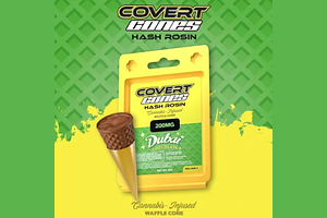 Covert Cones | Dubai Chocolate Hash Rosin Infused Single Waffle Cone | 200mg by Covert Cones