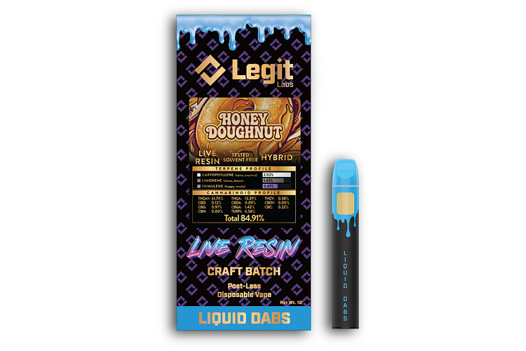 Legit Labs | Honey Doughnut Live Resin Disposable Vape | 1g by Legit Labs