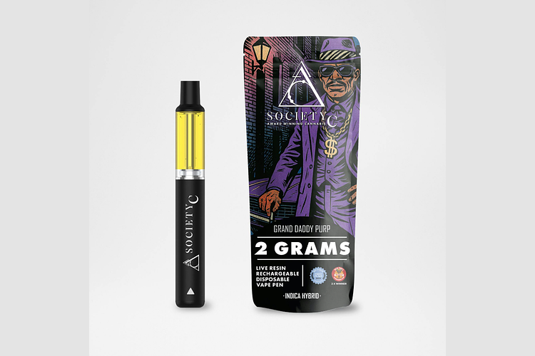 Society C | Grand Daddy Purp Live Resin Disposable Vape | 2g by Society C