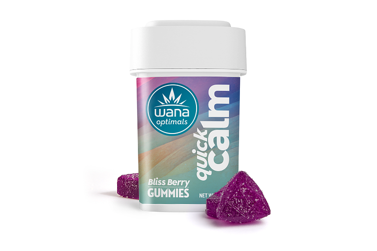 Wana Optimals | Bliss Berry Quick Calm Gummies | 10:10:1 CBG:CBD:THC | 8mg by Wana