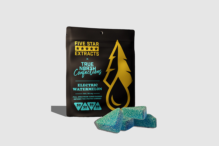 Electric Watermelon Full Spectrum Gummies | 4x50mg | 200mg by Five Star Extracts