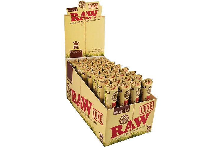 Raw | Cone | Classic King Size Unbleached | 3pk by Non-THC