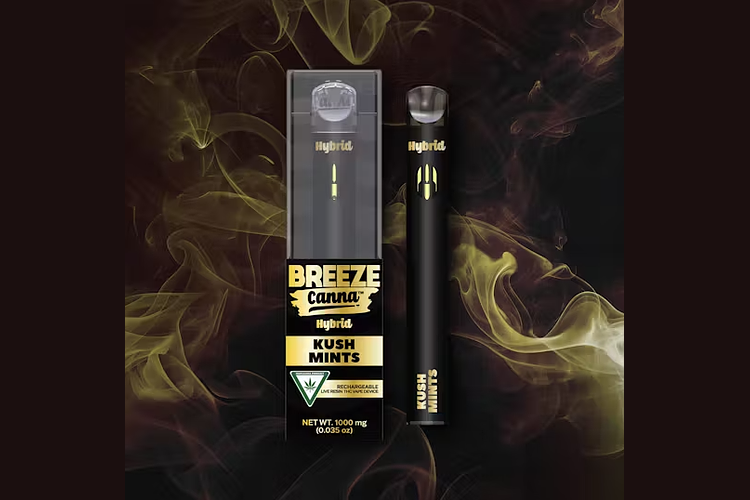 Kush Mints Live Resin Disposable Vape | 1g by Breeze