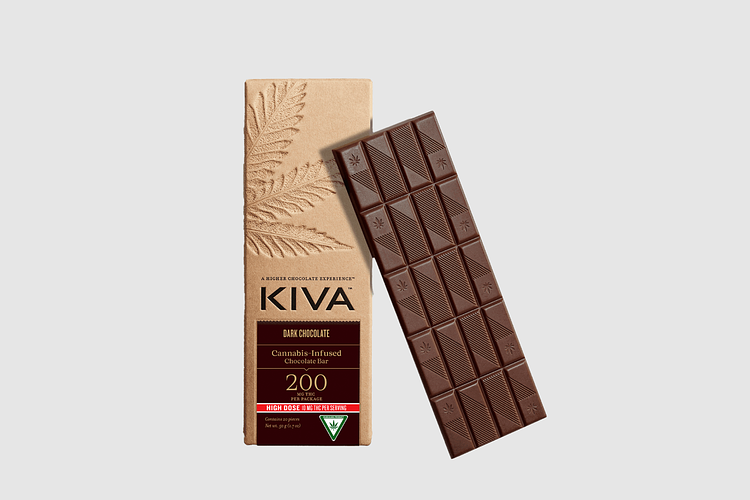 Dark Chocolate Bar | 20x10mg | 200mg by Kiva