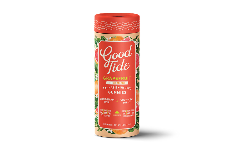 Grapefruit Gummies | 2:1:1 THC:CBD:CBC | 200mg by Good Tide