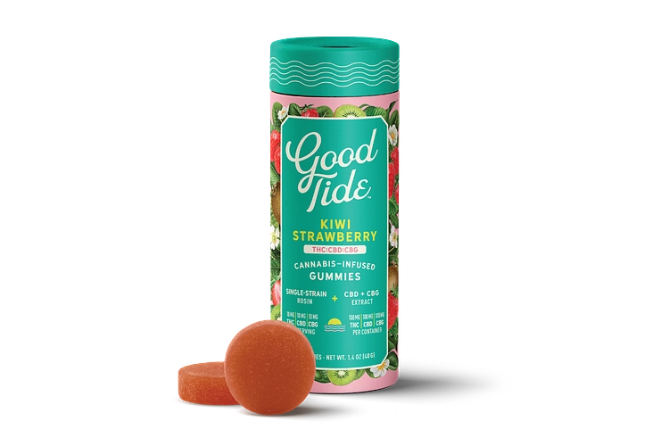 Kiwi Strawberry Gummies | 2:1:1 THC:CBD:CBG | 200mg by Good Tide