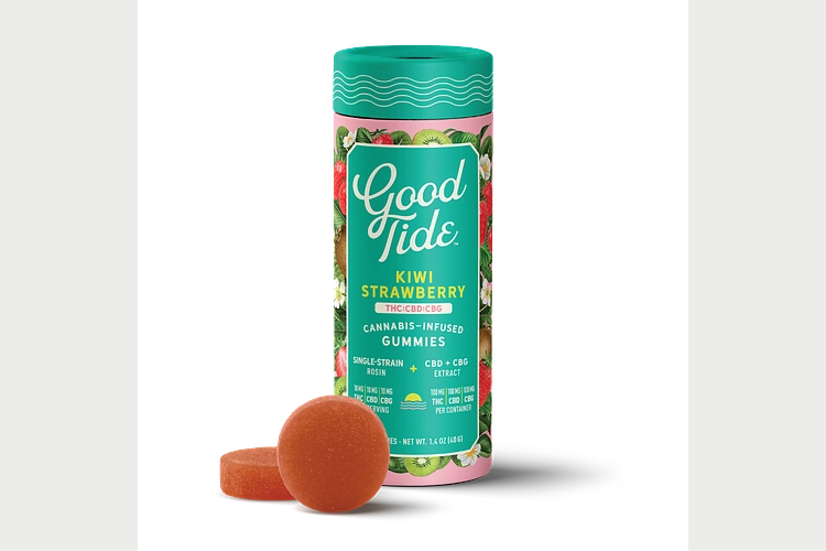 Kiwi Strawberry Gummies | 2:1:1 THC:CBD:CBG | 200mg by Good Tide