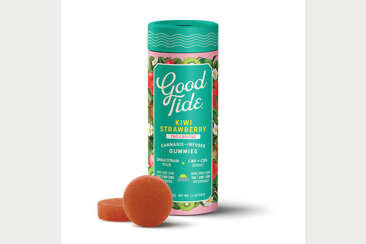 Kiwi Strawberry Gummies | 2:1:1 THC:CBD:CBG | 200mg by Good Tide