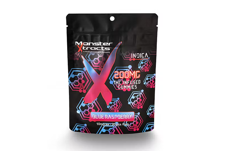 Blue Raspberry Gummies | 10x20mg | 200mg by Monster Xtracts