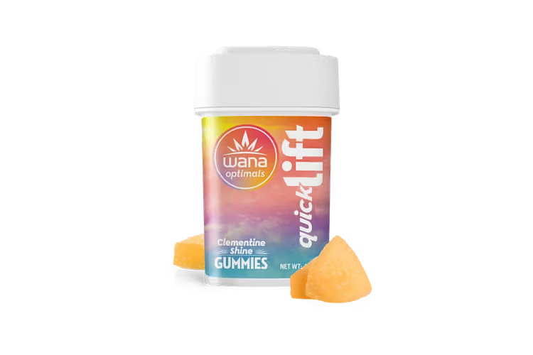 Wana Optimals | Clementine Shine Quick Lift Gummies | 1:1:1 THC:THCV:CBG | 50mg by Wana