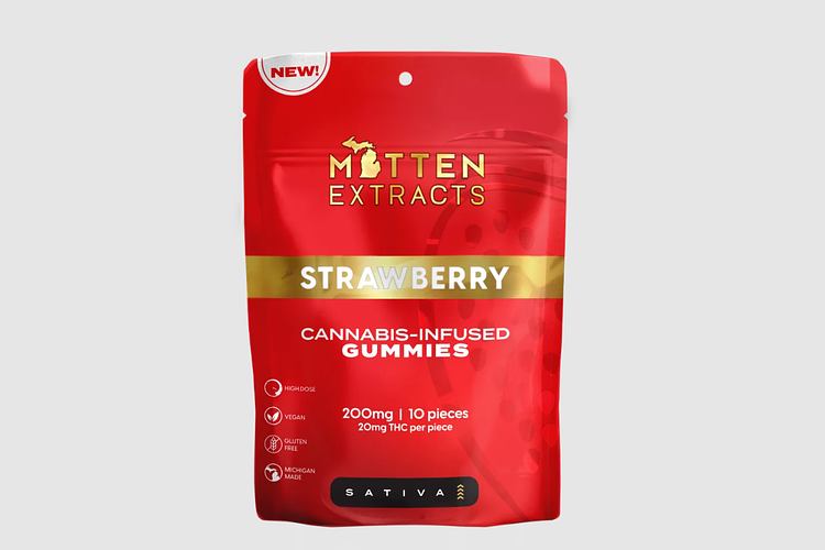 Mitten Extracts | Strawberry Gummies | 10x20mg | 200mg by Mitten Extracts