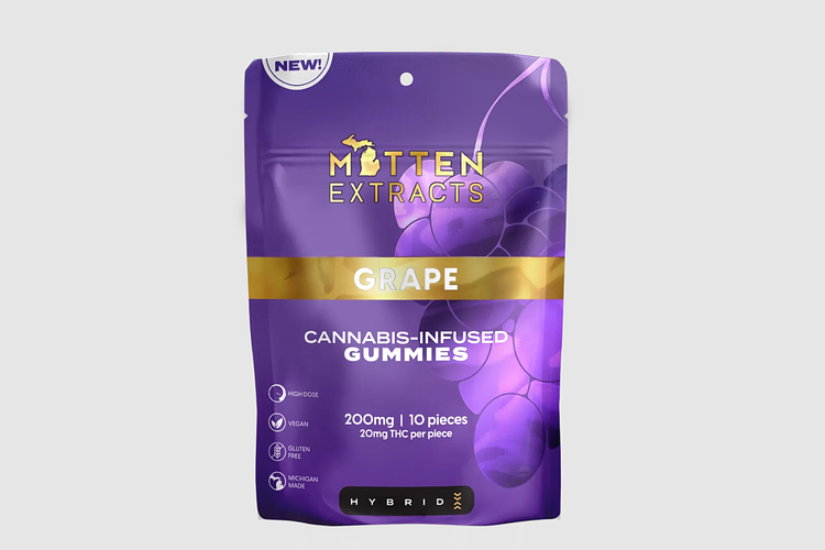 Mitten Extracts | Grape Gummies | 10x20mg | 200mg by Mitten Extracts