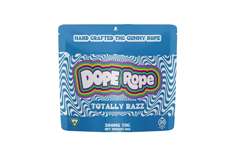 Totally Razz Single Rope Gummy | 200mg by Dope Rope