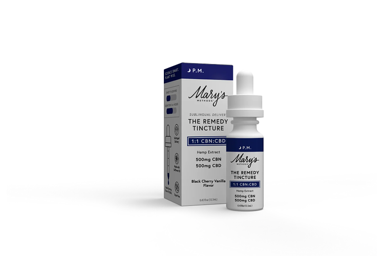 Mary's Medicinals | The Remedy 1:1 CBN:CBD Tincture | 500mg by Mary's Medicinals
