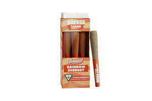 Breeze Bangers | Rainbow Sherbet Infused Pre-Roll Pack | 5x0.7g | 3.5g by Breeze