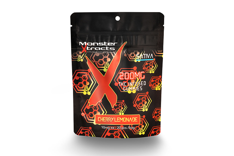Cherry Lemonade Gummies | 10x20mg | 200mg by Monster Xtracts