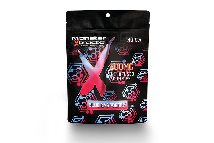 Blue Raspberry Gummies | 10x20mg | 200mg by Monster Xtracts