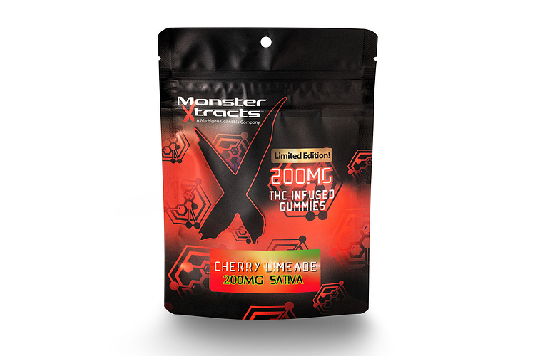 Monster X | Cherry Limeade Gummies | 10x20mg | 200mg by Monster Xtracts