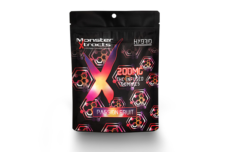 Monster X | Passion Fruit Gummies | 10x20mg | 200mg by Monster Xtracts
