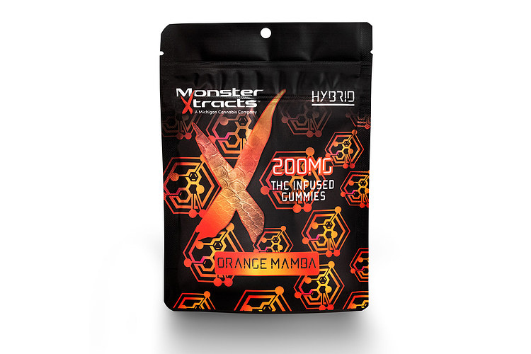 Monster X | Orange Mamba Gummies | 10x20mg | 200mg by Monster Xtracts