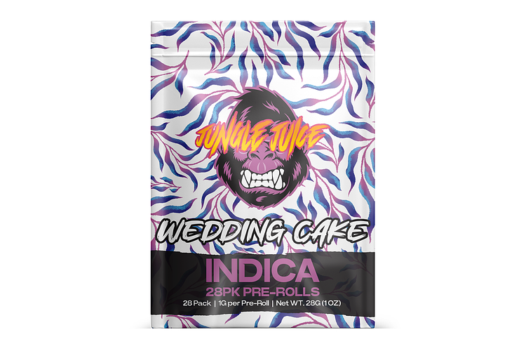 Jungle Juice | Wedding Cake Pre-Roll Pack | 28x1g | 28g by Jungle Juice
