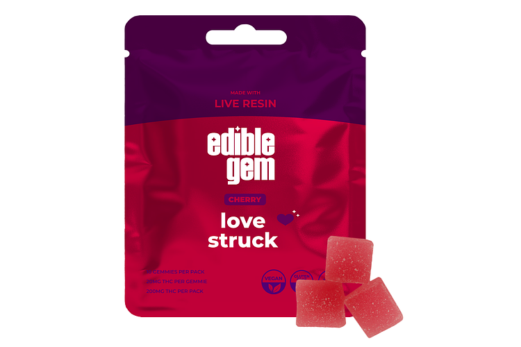 Edible Gem | Cherry Love Struck Live Resin Gummies | 10x20mg | 200mg by Edible Gem