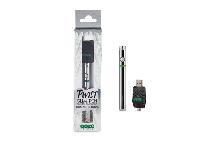 Ooze | Slim Twist 2.0 W/ Smart USB Charger | Cosmic Chrome by Ooze