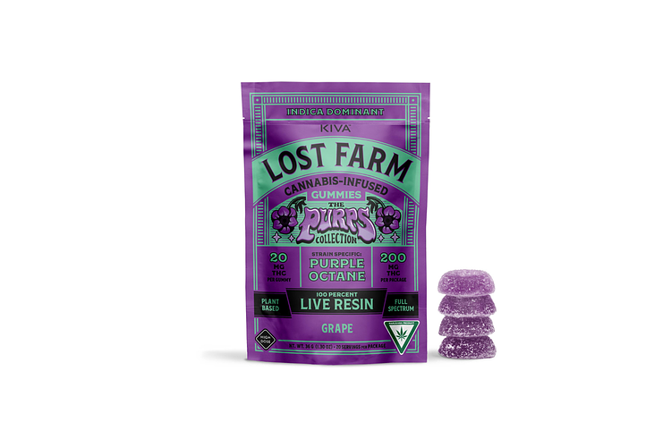 Grape x Purple Octane Live Resin Gummies | 10x20mg | 200mg by Lost Farm