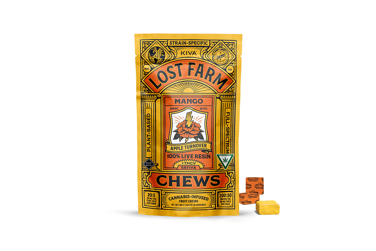 Lost Farm | Mango x Apple Turnover Live Resin Chews | 20:5 THC:THCv | 200mg by Lost Farm