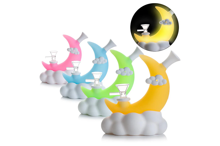 WP | Moon Cloud Glow Water Pipe Assorted Colors | 6" by WP