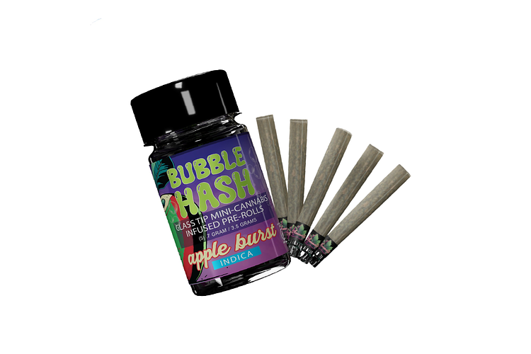 Apple Burst Bubble Hash Infused Pre-Roll Pack | 5x0.7g | 3.5g by Amnesia