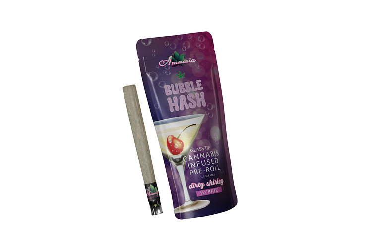 Dirty Shirley Bubble Hash Infused Pre-Roll | 1.3g by Amnesia
