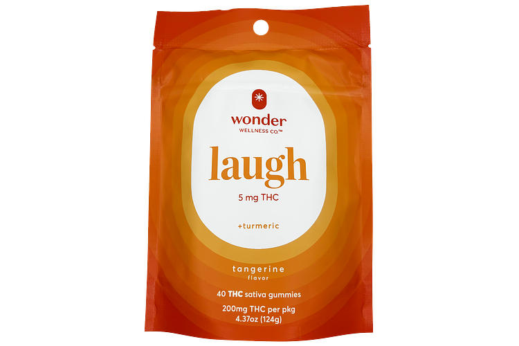 Tangerine & Turmeric Laugh Gummies | 40x5mg | 200mg by Wonder